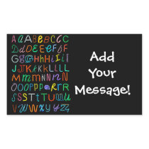 Neon Alphabet Rectangular Sticker