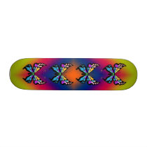 Neon Art w/ butterfly Skate Board