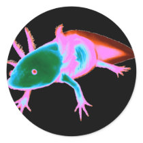 Neon Axolotl Stickers
