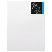 Neon Basketball Letterhead Template