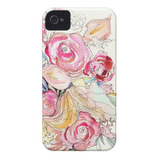 Neon Blooms iPhone Case iPhone 4 Covers