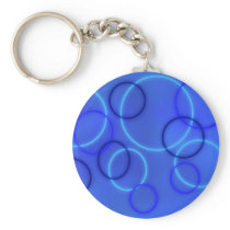 Neon Blu Bubble keychain