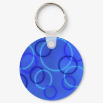 Neon Blu Bubble keychain