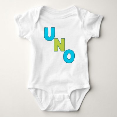 NEON blue and green UNO Birthday Tee