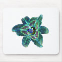 Neon Blue Daylily Mouse Pad