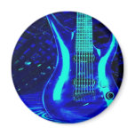 Neon blue guitar magnets