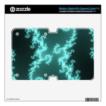 Neon Blue Hypnotic Fractal  Swirls WD My Passport Skin