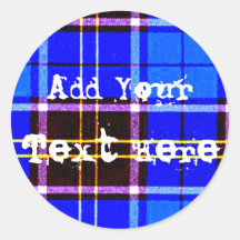 Neon Blue Plaid, Punk's Not Dead Stickers