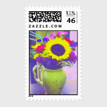Neon Bouquet Postage stamps