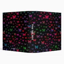 Neon Butterflies Binders