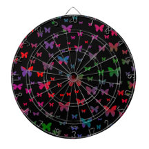 Neon Butterflies Dart Boards