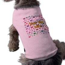 Neon Butterflies Pet Tee Shirt
