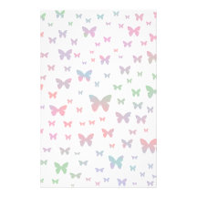 Neon Butterflies Stationery Design