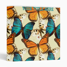 neon butterfly binder