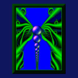 Neon Butterfly - Frame Printed Right On The Poster