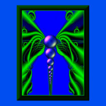 Neon Butterfly - Frame Printed Right On The Poster