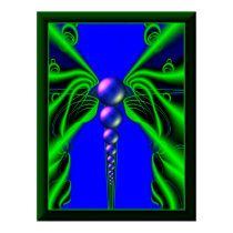 Neon Butterfly - Frame Printed Right On The Poster