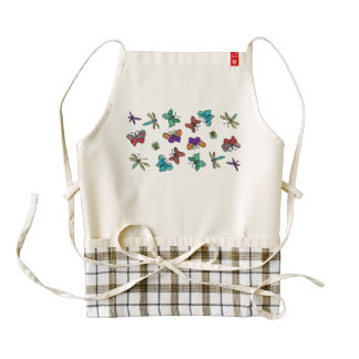 Neon Butterfly Pattern Zazzle HEART Apron