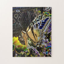 Neon Butterfly Puzzle