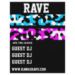 Neon Camo Stripes Custom Rave Flyers