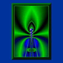 Neon Candle - Frame Printed Right On The Poster!