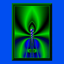 Neon Candle - Frame Printed Right On The Poster!
