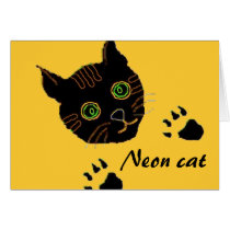 Neon cat cards
