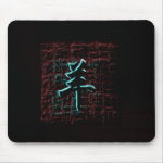 Neon Chinese Zodiac: The Horse mousepad