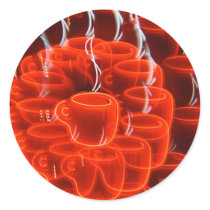 neon coffee cup madness stickers