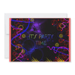 Neon colors Party Invitation