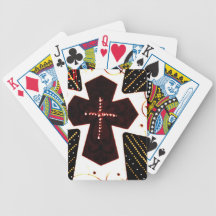 Neon cross card deck