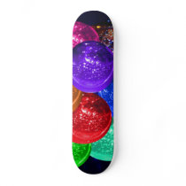 Neon Crystal Space Balls by JudyMarisa Skate Board Decks
