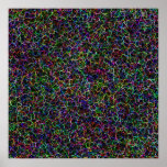 Neon Cubism Poster