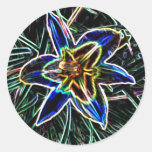 Neon Daylily Round Stickers