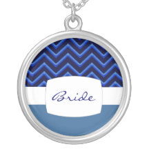 Neón de Chevron/azul adaptables (boda) Joyeria