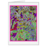Neon digitized flower floral design background cards