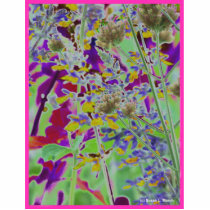 Neon digitized flower floral design background cut outs