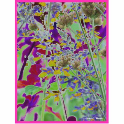 Neon digitized flower floral design background acrylic cut outs