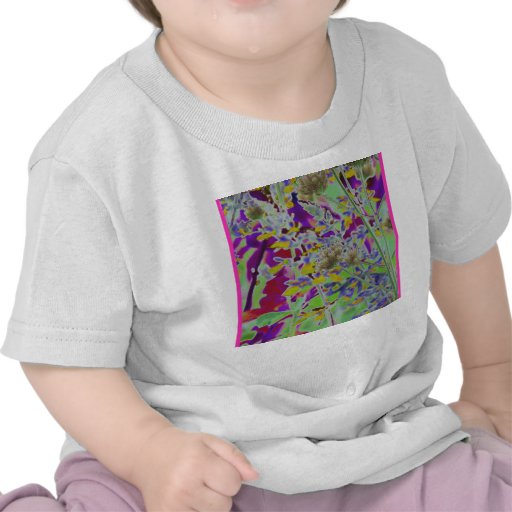 Neon digitized flower floral design background shirts