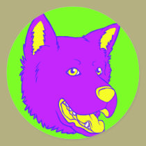 Neon Dog stickers