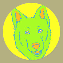 Neon Dog stickers