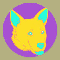 Neon Dog stickers