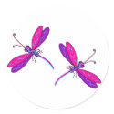Neon Dragonfly Stickers by Squiglz Neon Dragonfly Stickers