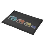 Neon Elephant Safari American Mojo Placements Place Mats