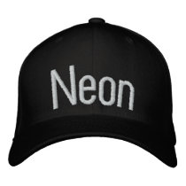 Neon embroidered hats by ScienceHats Neon embroidered hats
