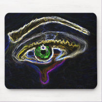 Neon Eye Mousepad by DonnaSK Neon Eye Mousepad