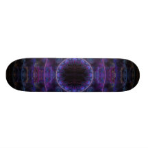 "Neon Fame" Fractal Art Custom Skate Board