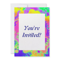 Neon Fantasy custom invitations
