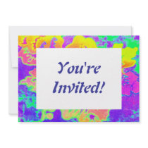 Neon Fantasy custom invitations