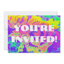 Neon Fantasy custom invitations